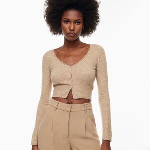Aritzia Wilfred Santorini Cardigan - M - Heather Tannin. NWT.